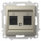 Розетка двойная Ethernet RJ-45 без рамки Elbi Eleсtriс Zena Vega 609-011400-248