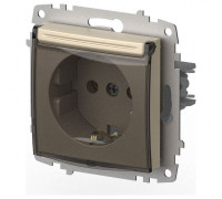 Розетка с заземлением с крышкой, без рамки Elbi Eleсtriс Zena Vega 609-012500-218