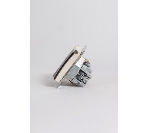 Розетка с заземлением с крышкой, без рамки Elbi Eleсtriс Zena Vega 609-012500-218