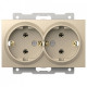 Розетка двойная с заземлением, без рамки Elbi Eleсtriс Zena Vega 609-012500-907