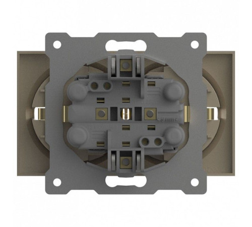 Розетка двойная с заземлением, без рамки Elbi Eleсtriс Zena Vega 609-012500-907