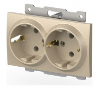 Розетка двойная с заземлением, без рамки Elbi Eleсtriс Zena Vega 609-012500-907