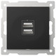 Розетка 2хUSB type A без рамки Elbi Eleсtriс Zena Vega 609-014800-143