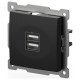 Розетка 2хUSB type A без рамки Elbi Eleсtriс Zena Vega 609-014800-143