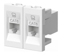 Розетка двойная Ethernet RJ-45 без рамки Elbi Eleсtriс Moda Vox 611-040232-248
