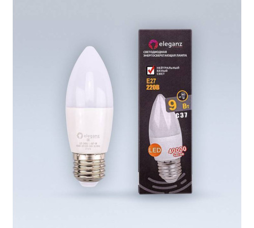 Лампа светодиодная Eleganz E27 9Вт 4500K 1391