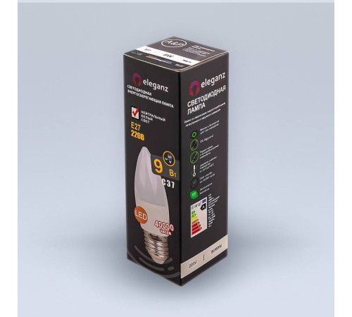 Лампа светодиодная Eleganz E27 9Вт 4500K 1391