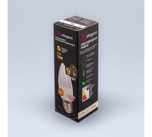 Лампа светодиодная Eleganz E27 9Вт 3000K 1396