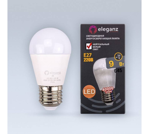 Лампа светодиодная Eleganz E27 9Вт 4500K 1405
