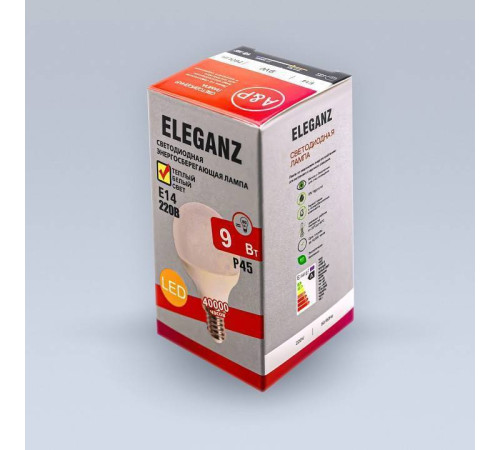 Лампа светодиодная Eleganz E14 9Вт 3000K EL-0083