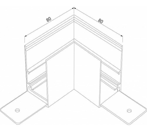 Соединитель угловой L-образный для треков накладных Elektrostandard Slim Magnetic a062195