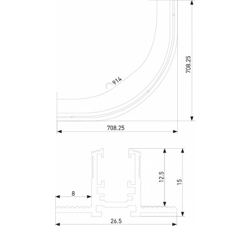 Трек встраиваемый Elektrostandard Mini Magnetic a068000