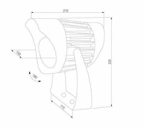 Настенный прожектор Elektrostandard Landscape 35186/F