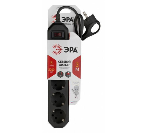 Сетевой фильтр Эра USF-5es-3m-B Б0019034