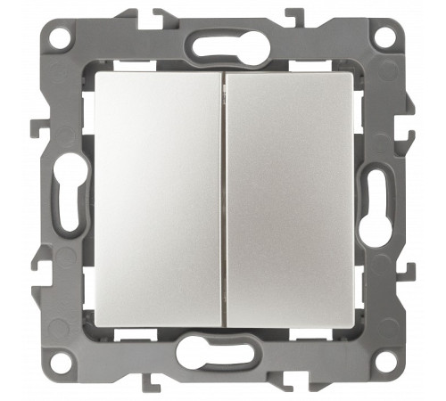 Выключатель двухклавишный без рамки Эра Эра 12 12-1104-15