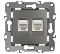 Розетка двойная Ethernet RJ-45 без рамки Эра Эра 12 12-3108-12