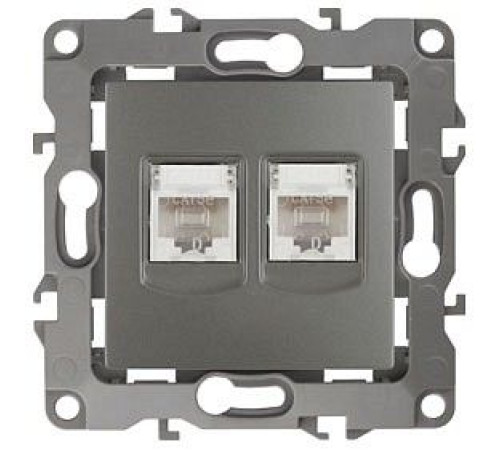 Розетка двойная Ethernet RJ-45 без рамки Эра Эра 12 12-3108-12