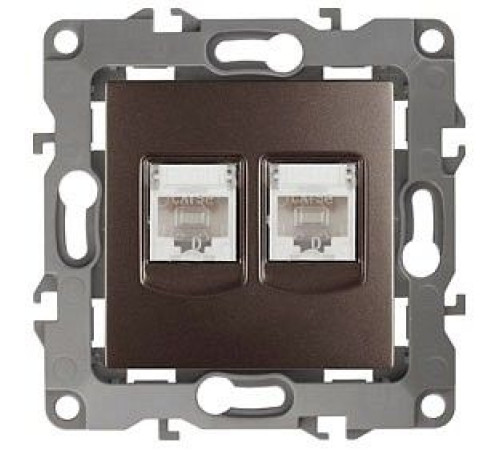 Розетка двойная Ethernet RJ-45 без рамки Эра Эра 12 12-3108-13
