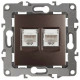 Розетка двойная Ethernet RJ-45 без рамки Эра Эра 12 12-3108-13