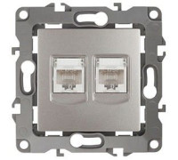 Розетка двойная Ethernet RJ-45 без рамки Эра Эра 12 12-3108-15
