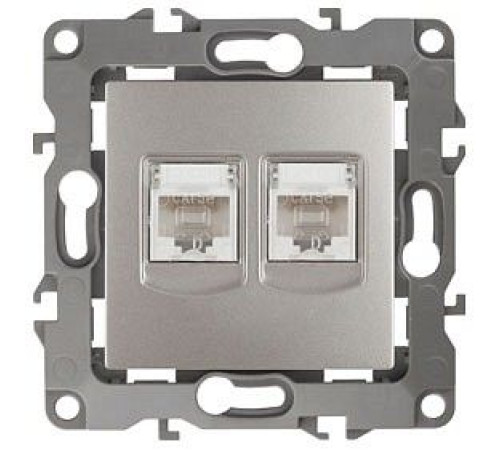 Розетка двойная Ethernet RJ-45 без рамки Эра Эра 12 12-3108-15