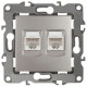 Розетка двойная Ethernet RJ-45 без рамки Эра Эра 12 12-3108-15