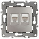 Розетка двойная Ethernet RJ-45 без рамки Эра Эра 12 12-3108-15