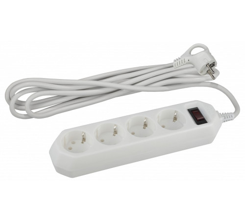 Удлинитель с выключателем Эра USF-M-4es-1.5m-W