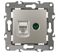 ТВ-розетка и розетка Ethernet RJ-45 без рамки Эра Эра 12 12-3110-15