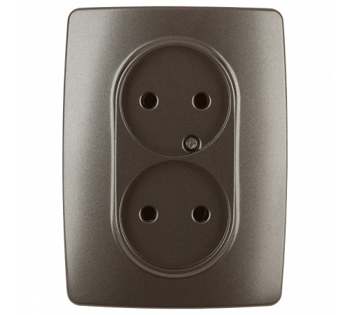 Розетка двойная без заземления Эра Эра 12 12-2107-13