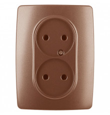 Розетка двойная без заземления Эра Эра 12 12-2107-14