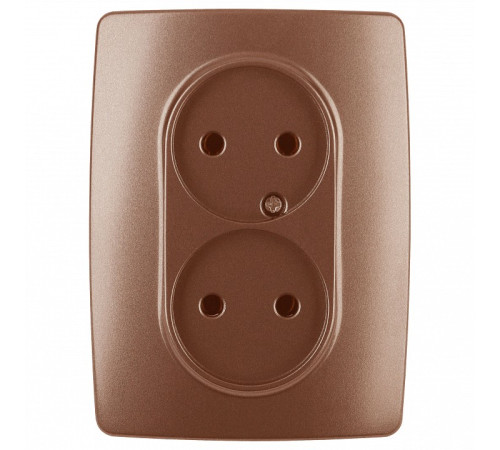 Розетка двойная без заземления Эра Эра 12 12-2107-14