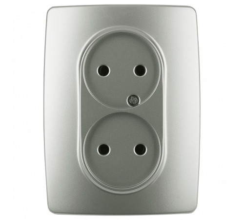 Розетка двойная без заземления Эра Эра 12 12-2107-15