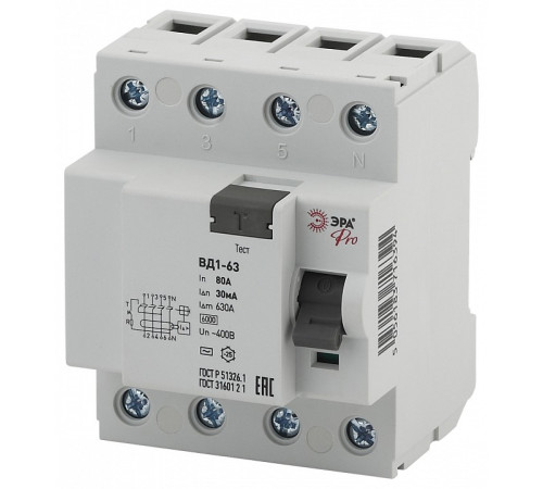 Устройство защитного отключения 4P Эра ВД1-63 NO-902-64