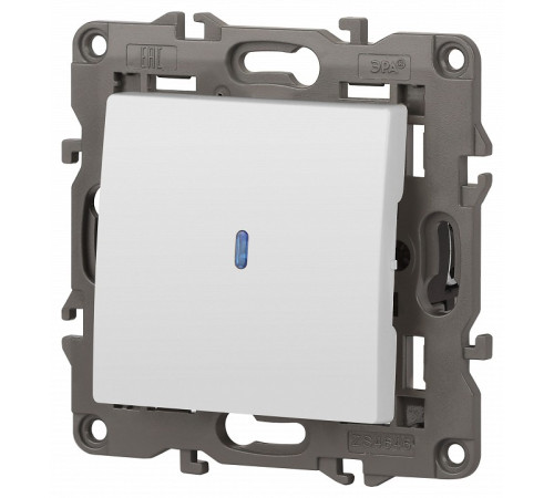 Выключатель одноклавишный с подсветкой без рамки Эра Эра Elegance 14-1102-01