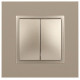 Переключатель двухклавишный без рамки Эра Эра Elegance 14-1106-04