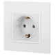 Розетка с заземлением, без рамки Эра Эра Elegance 14-2101-01