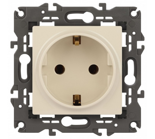 Розетка с заземлением, без рамки Эра Эра Elegance 14-2101-02