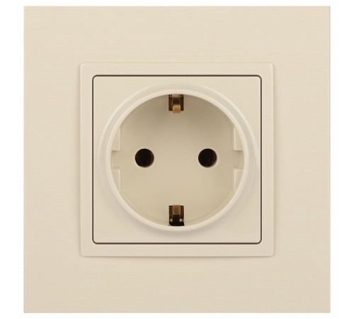 Розетка с заземлением, без рамки Эра Эра Elegance 14-2101-02