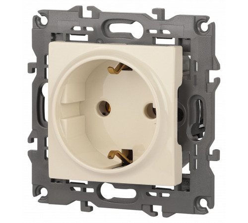Розетка с заземлением, без рамки Эра Эра Elegance 14-2101-02