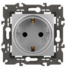 Розетка с заземлением, без рамки Эра Эра Elegance 14-2101-03