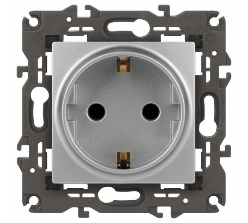 Розетка с заземлением, без рамки Эра Эра Elegance 14-2101-03
