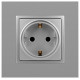 Розетка с заземлением, без рамки Эра Эра Elegance 14-2101-03