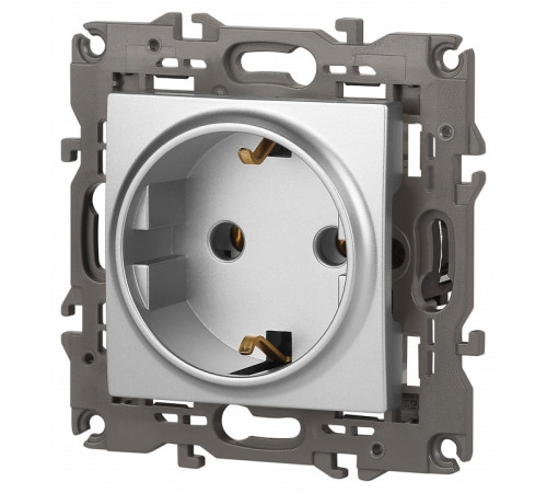 Розетка с заземлением, без рамки Эра Эра Elegance 14-2101-03