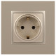 Розетка с заземлением, без рамки Эра Эра Elegance 14-2101-04