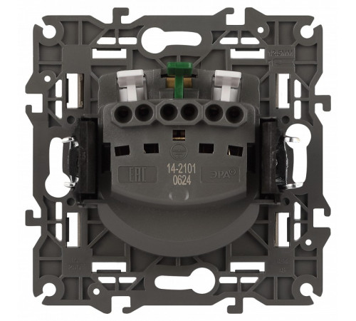 Розетка с заземлением, без рамки Эра Эра Elegance 14-2101-04