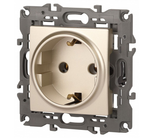 Розетка с заземлением, без рамки Эра Эра Elegance 14-2101-04