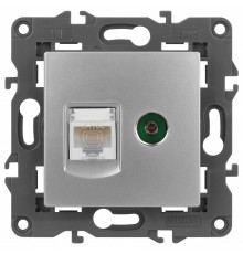 ТВ-розетка и розетка Ethernet RJ-45 без рамки Эра Эра Elegance 14-3110-03