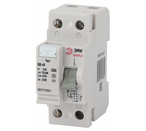 Устройство защитного отключения 2P Эра ВД-40 SIMPLE-mod-48