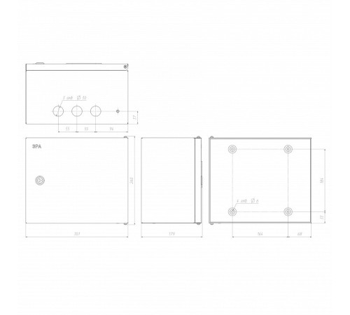 Электрический щиток накладной Эра NO_SIMPLE_STM_SHMPg-02_IP54